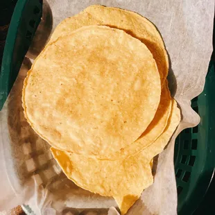 Tostadas that comes with Ceviche