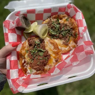 Birria taco con queso