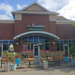 the front of the building