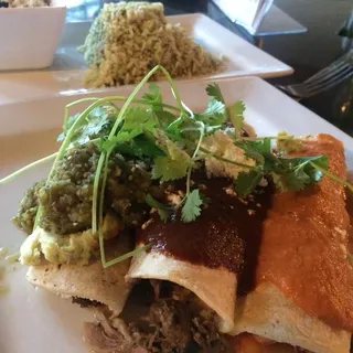 Tres Combo of Chicken, Pork & Steak