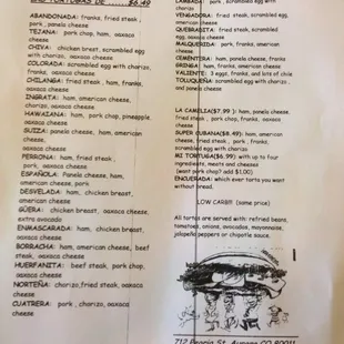 Menu (ingles)
