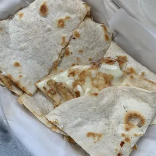 a close up of a tortilla