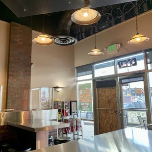 the interior of a restaurant