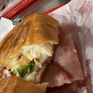 a close up of a sandwich