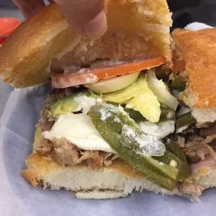 The fried cheese and jalapeño completed the sandwich