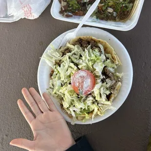one single sope de asada
