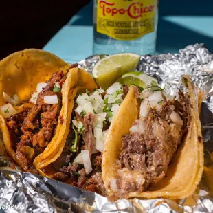Al Pastor, Campechano, Cabeza Tacos