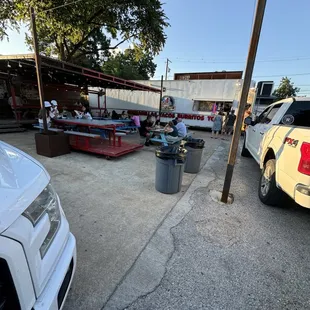 Outside