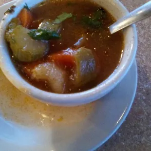 Albondigas Soup at Las Trancas. Flavorful and loaded with good veggies.