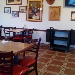 Inside Las Trancas: clean and comfortable  dining.