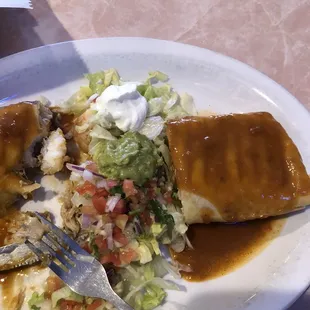 Seafood chimichanga, excellent