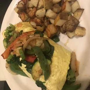 Veggie omelette.