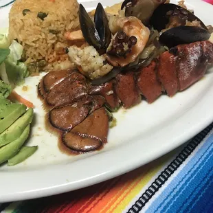 Stuffed lobster tail.