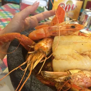 Much larger than my hands!!!!oh sooooo delicious !