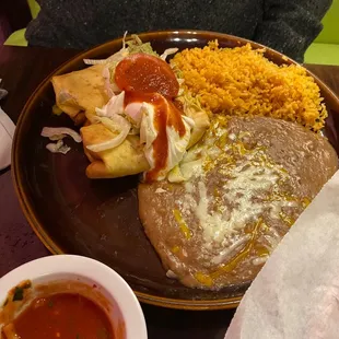 Chimichangas platter