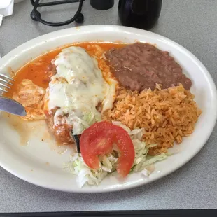 Chile relleno en salsa!