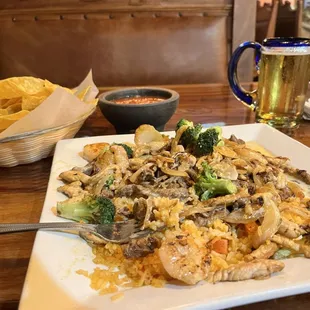 a plate of food on a table