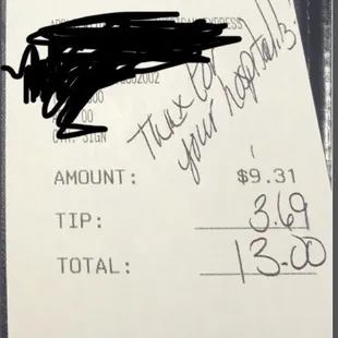 My tip before being "confronted" by manager.