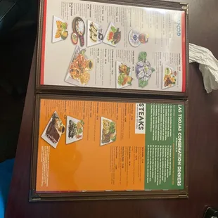 a menu for a mexican restaurant