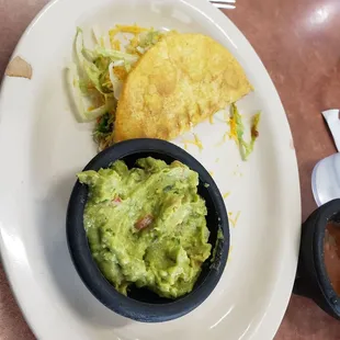 Ala cart corn taco and guacamole