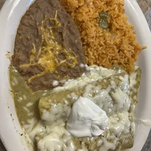 Enchiladas Suzias with Mozzarella Cheese