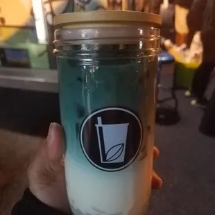 Blue Lagoon with Lychee Jelly