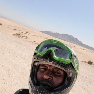 Me having fun in the sun during our break in the Sand DUNES... This is the highlight of my trip every time