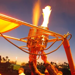 Testing the blasters... you can feel the heat from afar