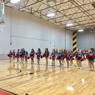 Cheering on the JV Boys