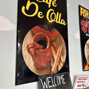 a cafe sign
