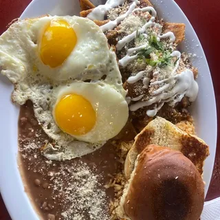 Chilaquiles and Eggs