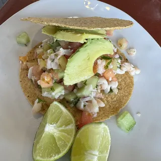 Shrimp Ceviche Tostada