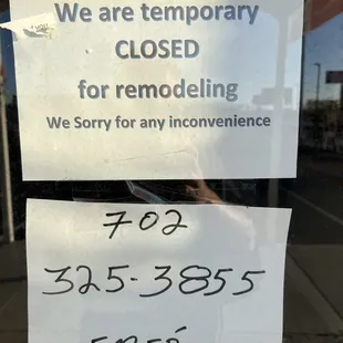 No sooner open for a business  Remodeling a few short months later