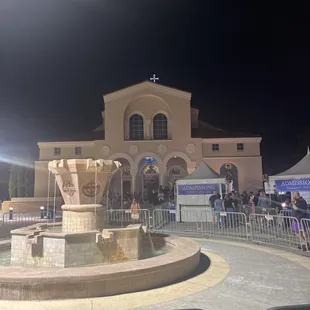 Walkway entrance to the festival has plenty of lighting in the evening