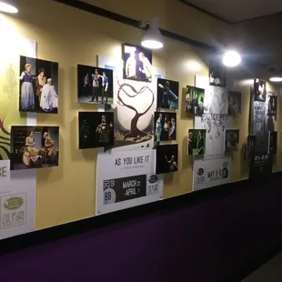 I love the museum of past shows they have lined up on the walls!