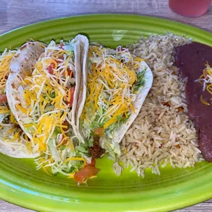 Three taco dinner