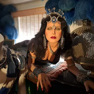 A wax recreation of Hollywood actress Hedy Lamarr.