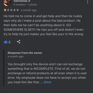 Just a few Google reviews of their crappy service. And per usual they deny everything yet the scenario is always the same! Rude people