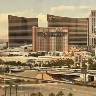 a view of the las vegas strip