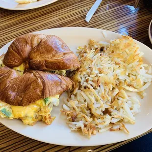 Egg &amp; Cheese Croissant Breakfast