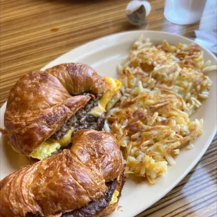 Sausage, Egg, &amp; Cheese Croissant Breakfast