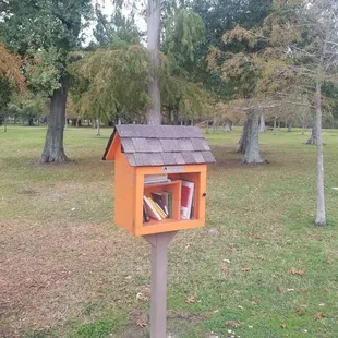 Little Library on the side of the Performing Arts Center