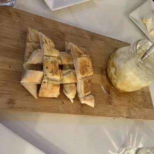 Highly recommend!! The Ricotta Board appetizer!! Whipped ricotta and honey in a pot and delicious toasted bread, almost like a pita or naan.