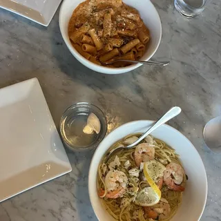 Lemon Crab & Shrimp over Linguini