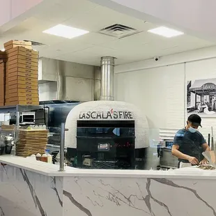 a man working in the kitchen