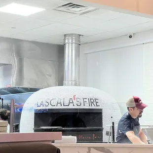 a man working in the kitchen