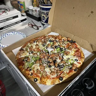 a pizza in a box