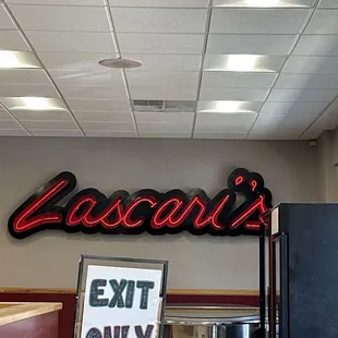 a sign for exit only