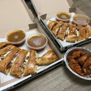 Calzonee kinda day with some wings :)