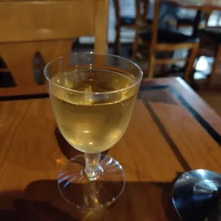 White wine in the dark